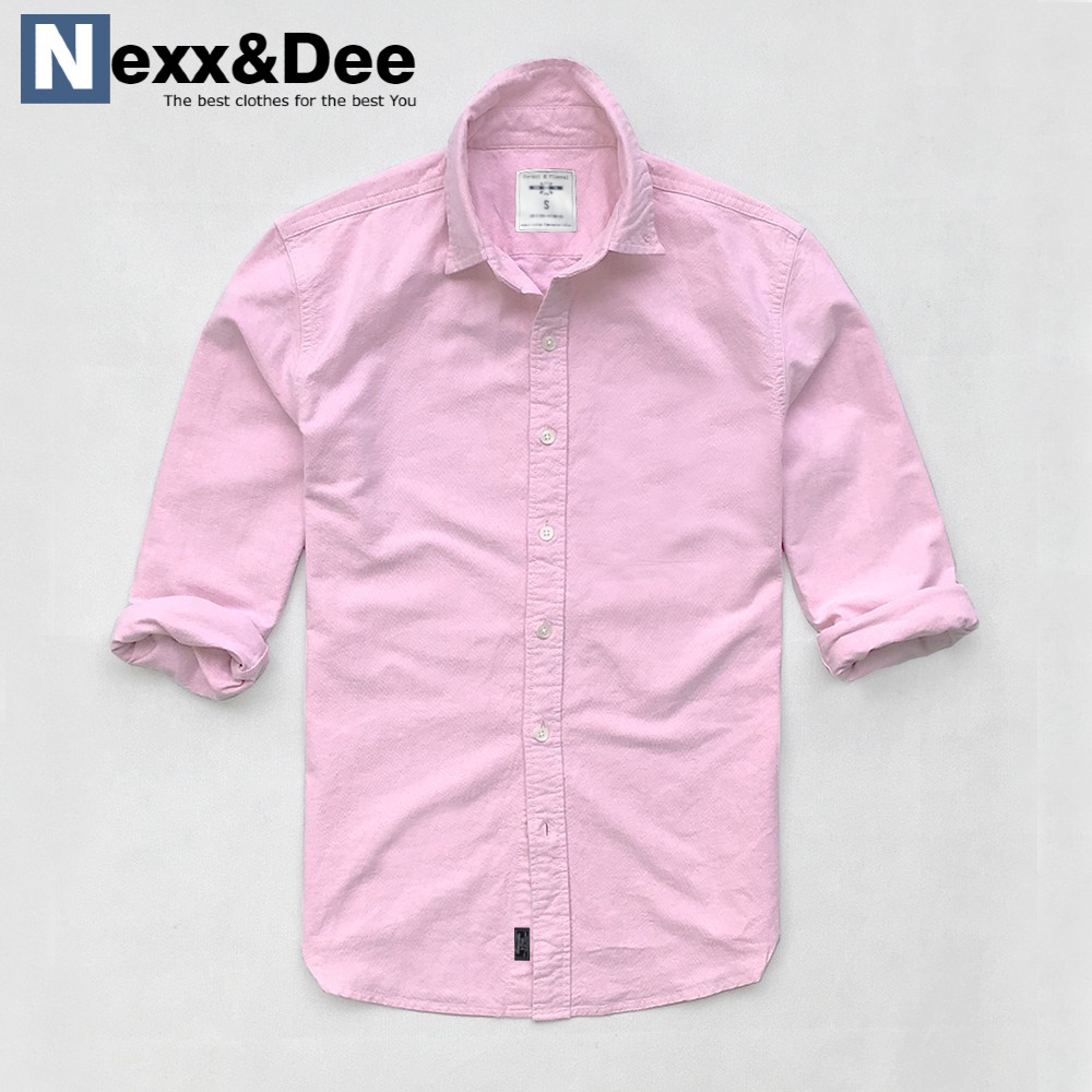 Áo Sơ Mi Nam Tay Dài Không Túi Màu Trắng Vải Oxford Denim Jean Cực Đẹp Sm03  - Nexx Store