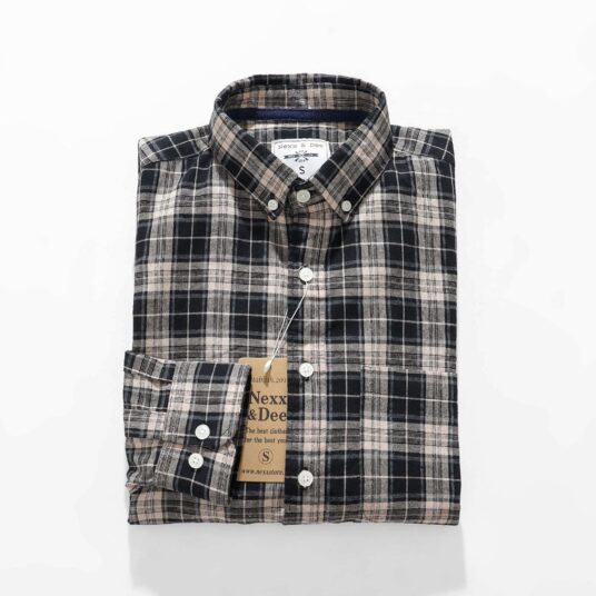 Áo sơ mi caro nam tay dài vải Oxford Wash cao cấp SM08
