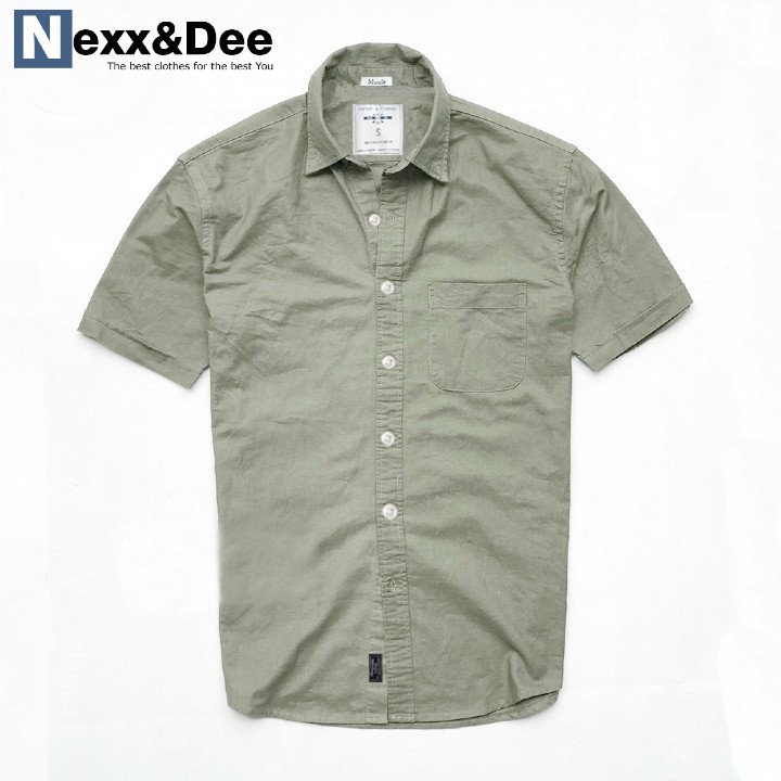 Áo sơ mi ngắn tay nam vải oxford cao cấp màu trắng Nexx & Dee 02 Áo sơ mi ngắn tay nam vải oxford cao cấp màu trắng Nexx & Dee 02