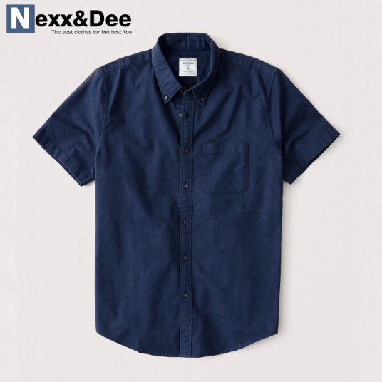 Áo sơ mi ngắn tay nam vải oxford cao cấp màu trắng Nexx Store 01