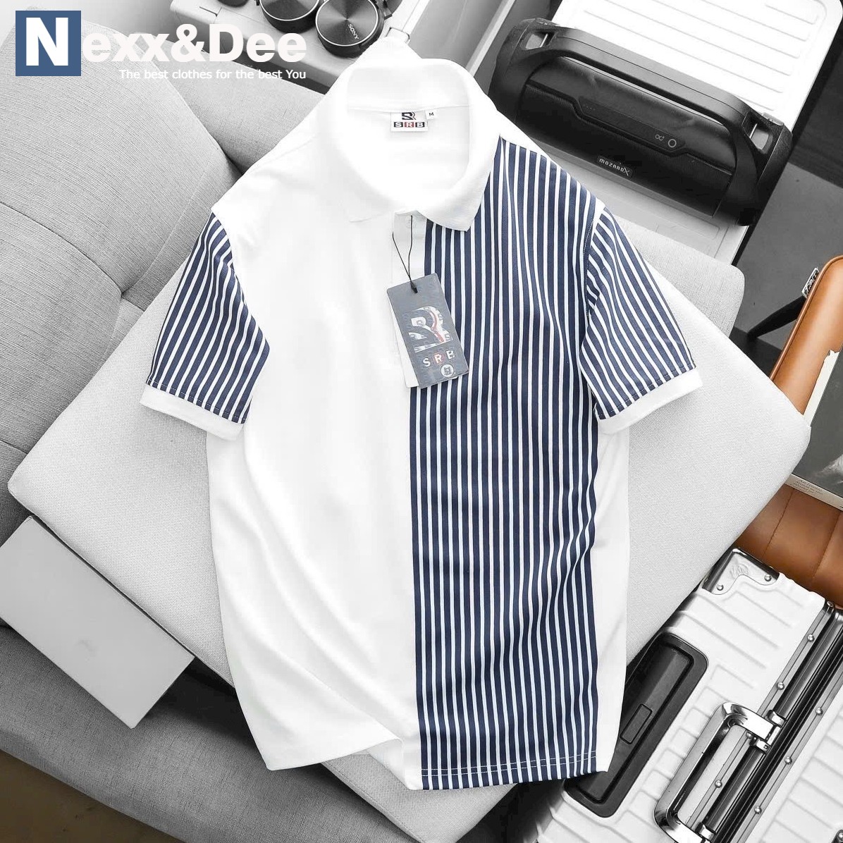 Áo thun POLO nam cá sấu vải cao cấp phối sọc ở cổ TRẺ TRUNG PL29 Áo thun POLO nam cá sấu vải cao cấp phối sọc ở cổ TRẺ TRUNG PL29