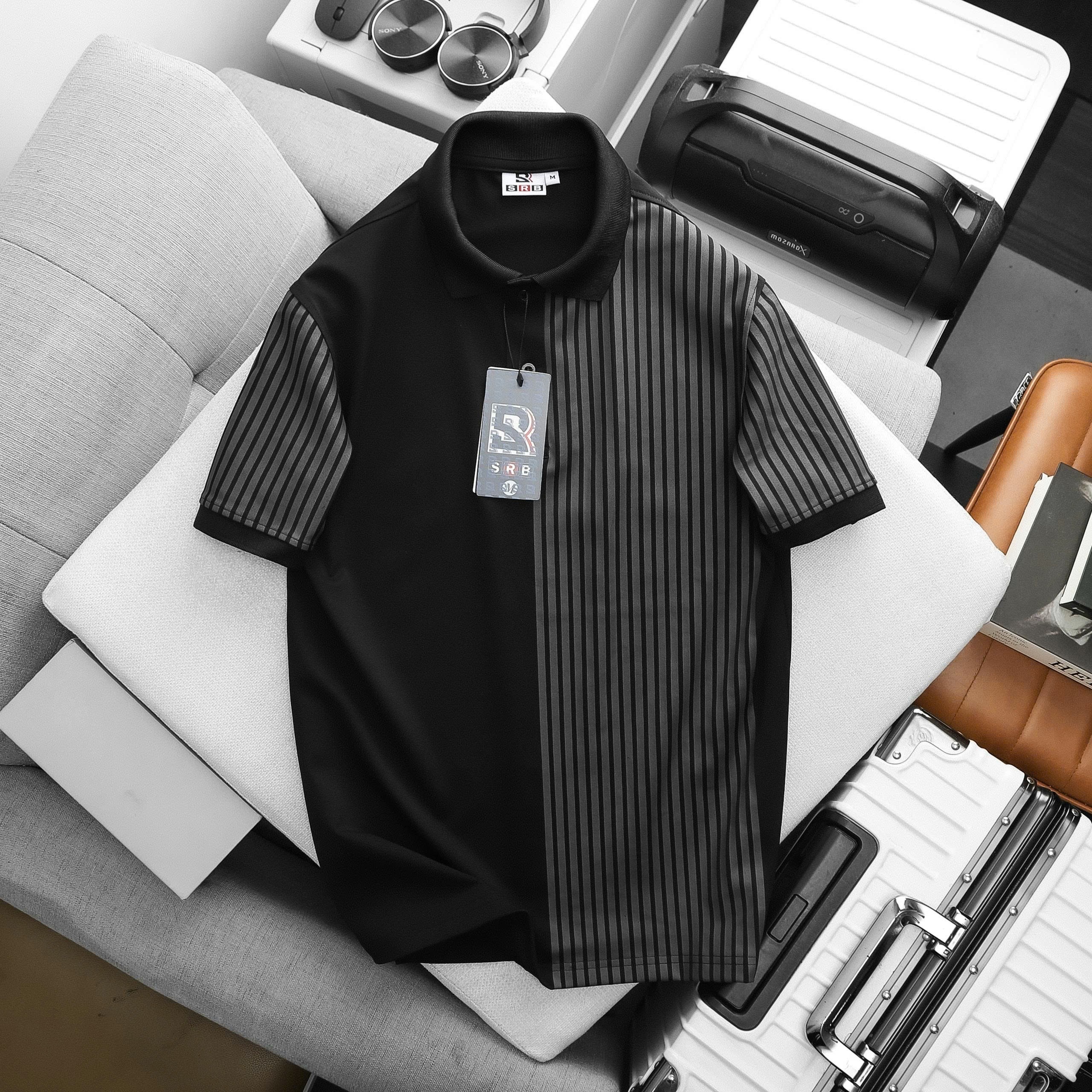 Áo thun POLO nam cá sấu vải cao cấp phối sọc ở cổ TRẺ TRUNG PL29 Áo thun POLO nam cá sấu vải cao cấp phối sọc ở cổ TRẺ TRUNG PL29